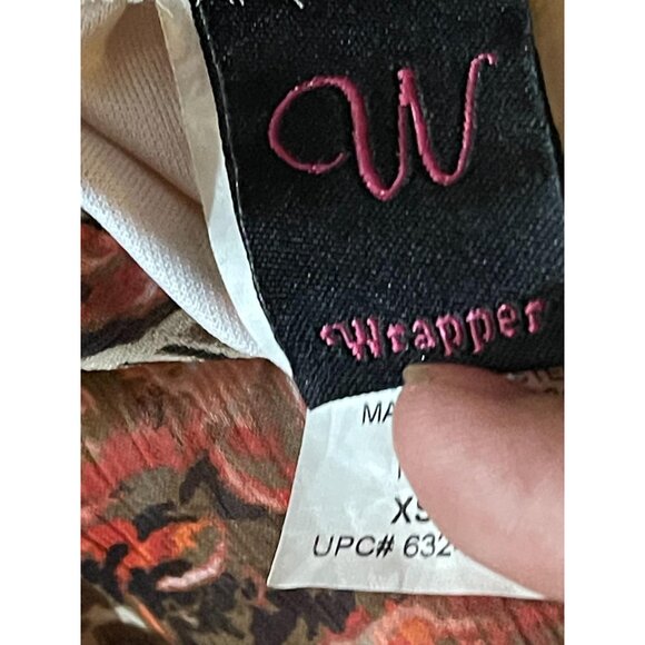 wrapper skirt floral layered sheer elastic waist polyester ruffle x small READ - Picture 9 of 10